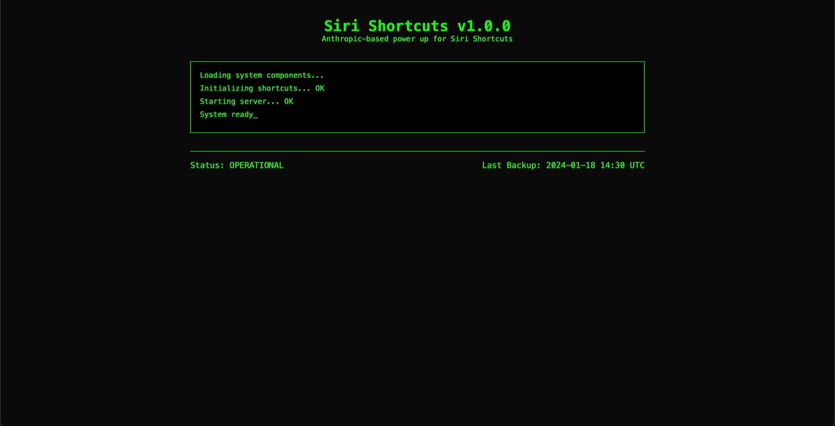 Siri Shortcuts - AI-powered developer tool interface showing siri shortcuts functionality